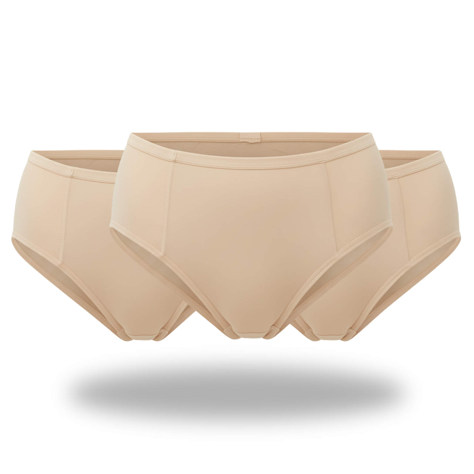 Pack culottes taille haute fuites urinaires lavables Eliva - Modèle beige disponibles