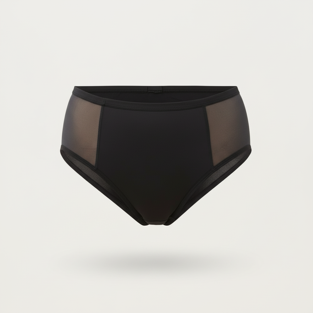 Culottes fuites urinaires lavables Eliva - Modèle noir disponibles